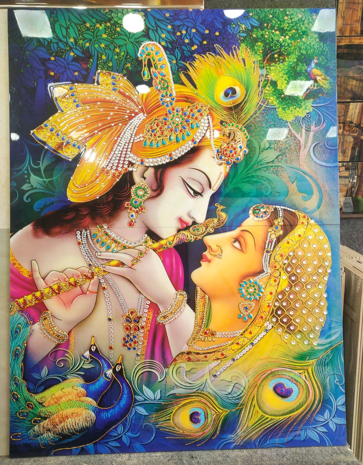 Customized Buddha Poster Wall Tile (3x4 Feet, Matt, 4Pcs)